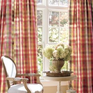 Plaid rod pocket curtains from Country Curtains
